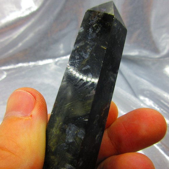 Astrophyllite Polished Tower Generator Crystal Meditation Tool - Picture 6 of 7